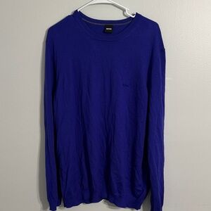 Boss Men's Royal Blue Long Sleeve Tee